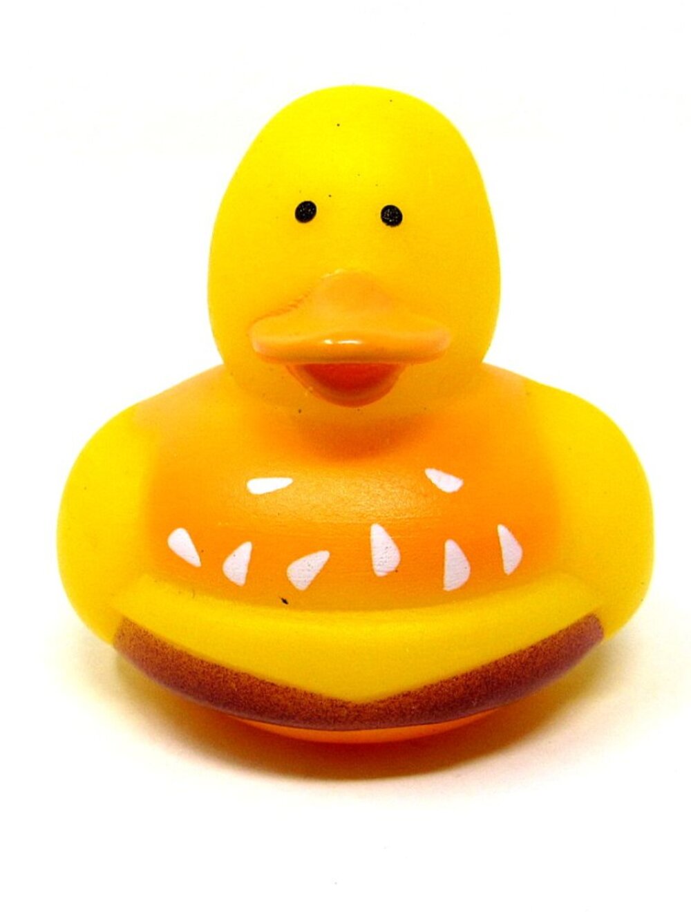 Food Hamburger Rubber Duck 1 1/ 2 inch Sesame Seed Bun Restaurant 4x4 Gift